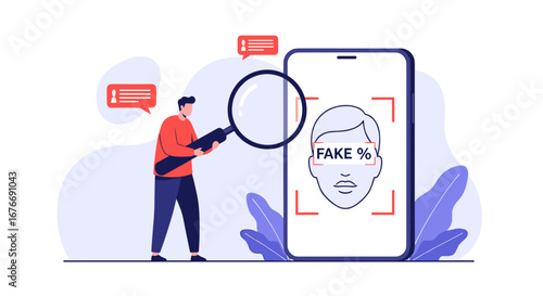 Spot the deepfake with AI technology! Is that face real or fake? Detect online fraud and protect your identity