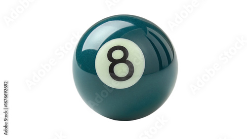 colorful pool ball isolated on removed background 