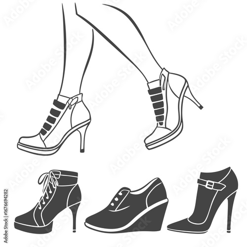 high heel shoes