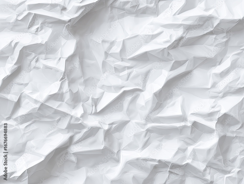 Obraz premium Crinkled white paper texture (1)