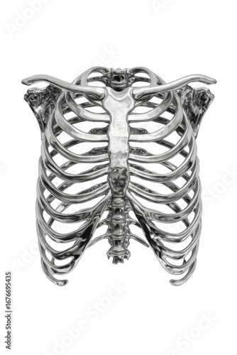 3D rendered human ribcage