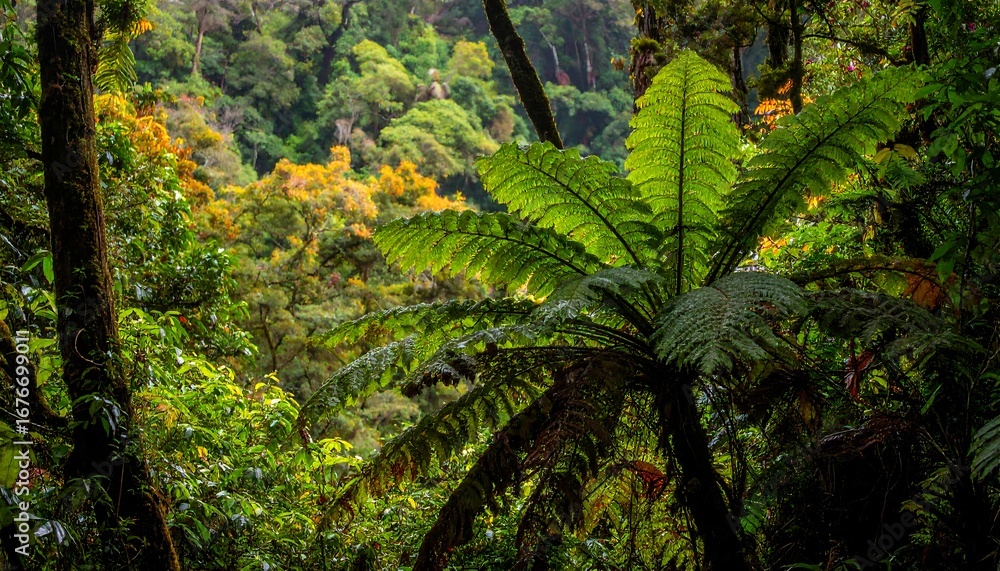 Fototapeta premium Lush rainforest ferns