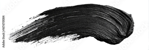 A smudged swatch of black mascara