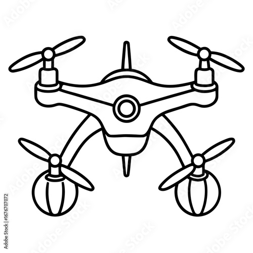 RC Drone for Kids line art vector