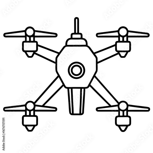 RC Drone for Kids line art vector