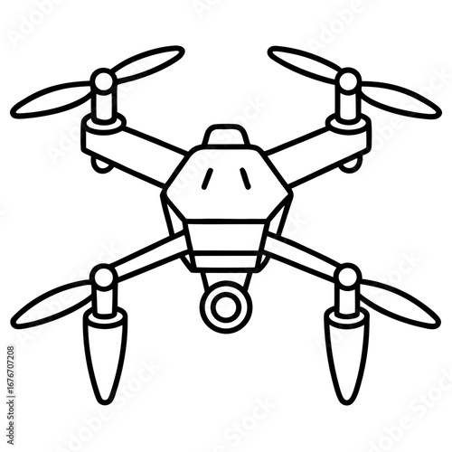 RC Drone for Kids line art vector