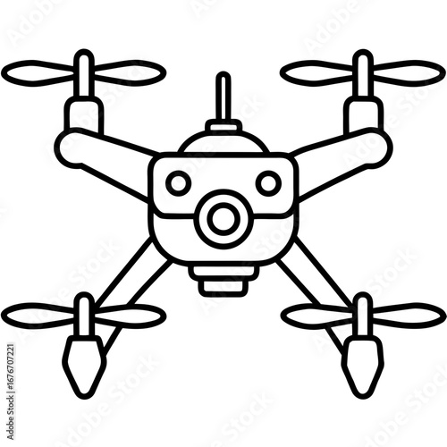 RC Drone for Kids line art vector