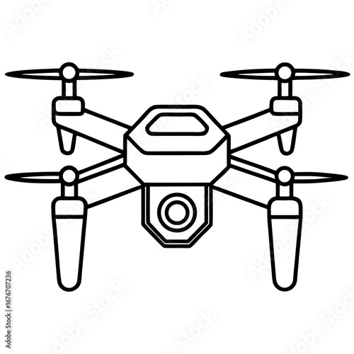 RC Drone for Kids line art vector