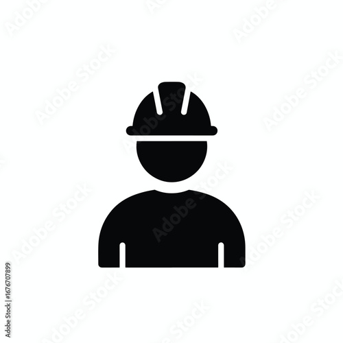 Illustration of a construction worker wearing a hard hat, representing safety and industry.