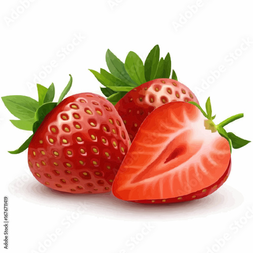 strawberry isolated on white background