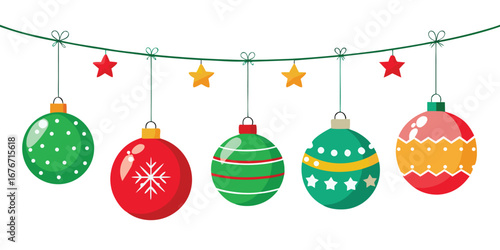 Christmas hanging balls and ornaments