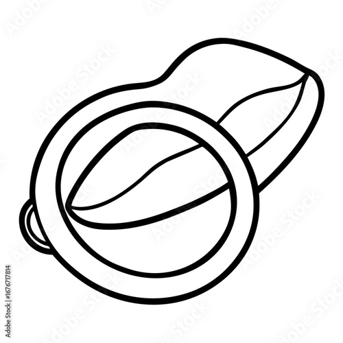 Lip Ring line art vector