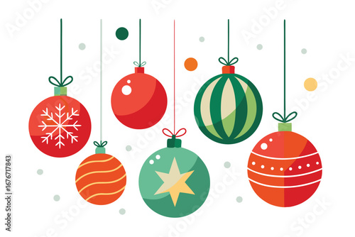 Christmas hanging balls and ornaments
