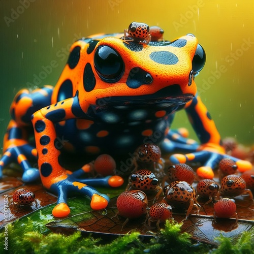 Amazonian poison dart frog toxic croak trap ensemble