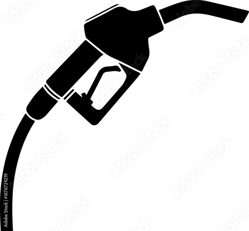 Fuel nozzle black silhouette vector