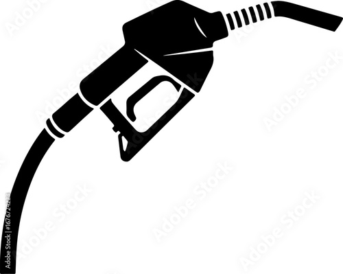 Fuel nozzle black silhouette vector
