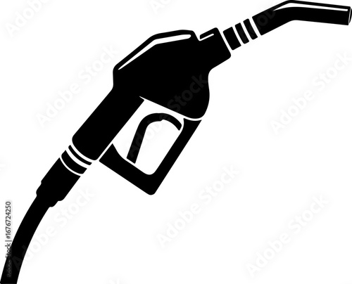 Fuel nozzle black silhouette vector