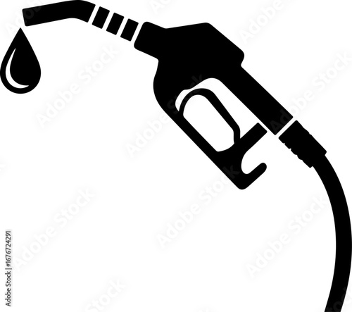 Fuel nozzle black silhouette vector