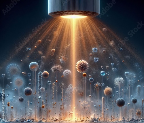 Conditions Light beam passing through a colloidal suspension of