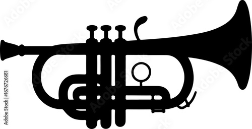 Cornet silhouette vector illustration