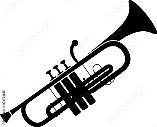 Cornet silhouette vector illustration