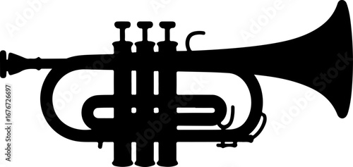 Cornet silhouette vector illustration