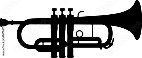 Cornet silhouette vector illustration