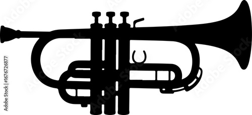 Cornet silhouette vector illustration