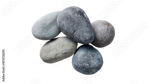 Group of smooth gray and gray-blue stones