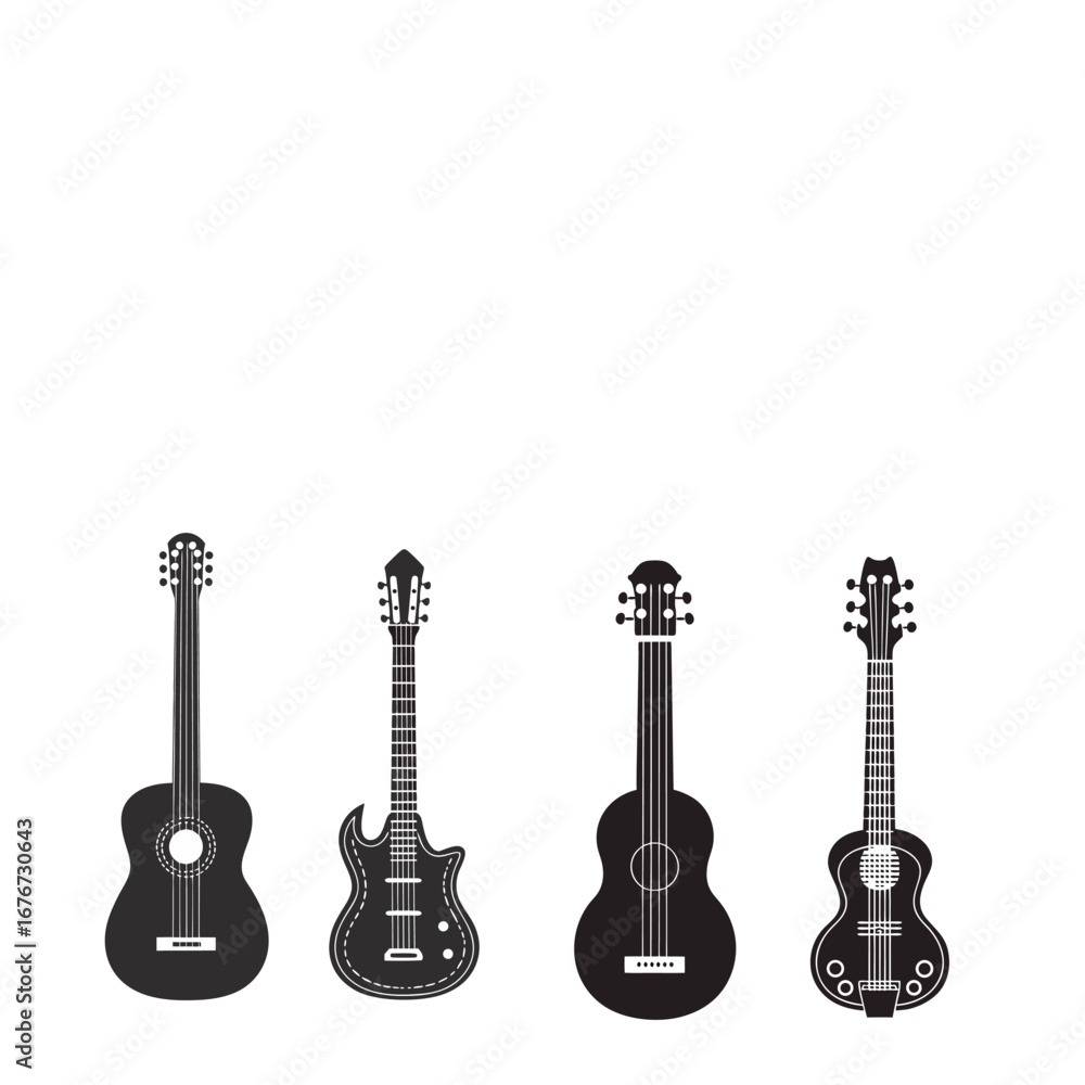 Fototapeta premium acoustic guitar isolated on white