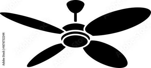celling fan silhouette vector illustration
