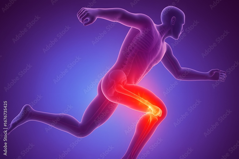 Fototapeta premium 3d rendered illustration x ray of human body anatomy in loop