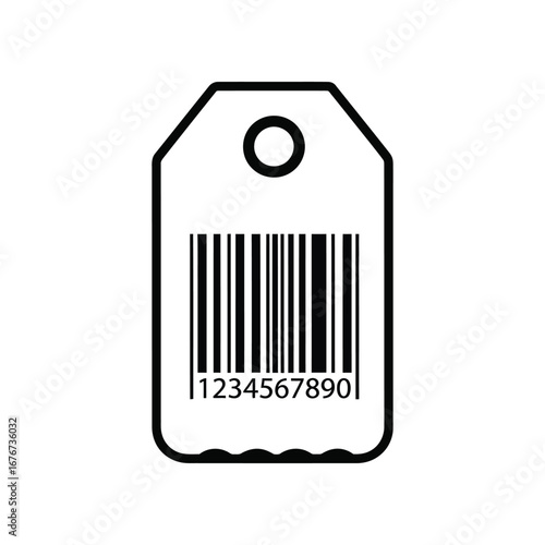 Bar Code Tag: A simplistic, clear barcode tag, ready for applications in a variety of e-commerce and retail. Perfectly illustrates product information and pricing.