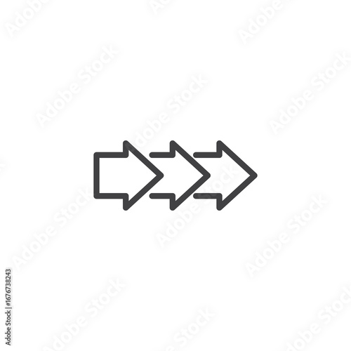 Arrow Infographic line icon