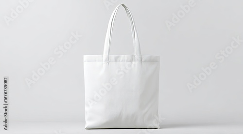 Blank white tote bag, studio shot