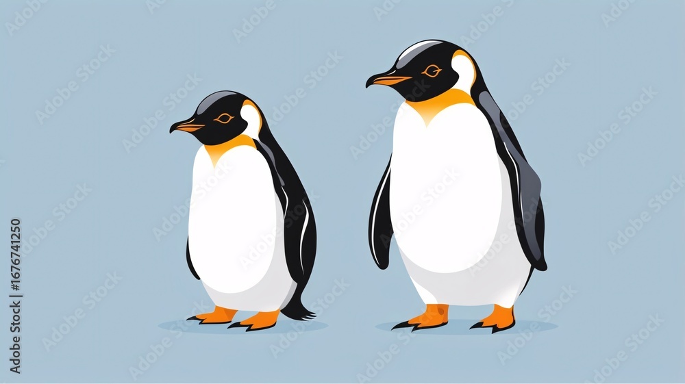 Obraz premium かわいいペンギンのイラスト