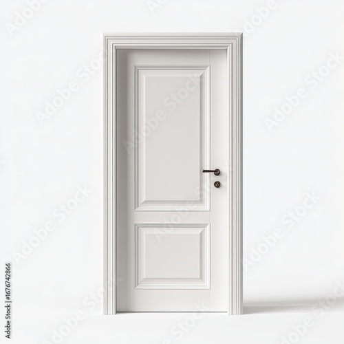 Wallpaper Mural White paneled door, simple and elegant design Torontodigital.ca