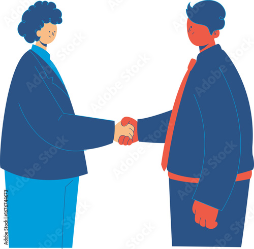 Two businessmen shaking hands, signifying a deal or agreement.