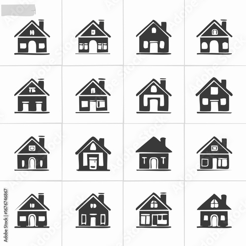 house icons set