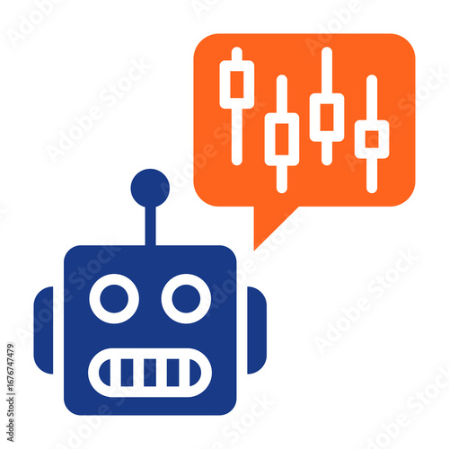 Trading Bot Fill Vector Icon
