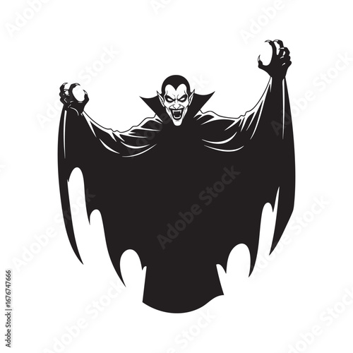 Spooky Ghost Spirit with Skull Face Silhouette - Halloween Haunting