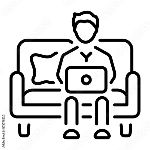 A linear icon depicting a trading course