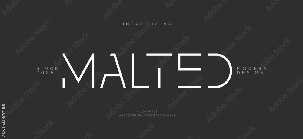 Fototapeta premium Malted modern stylish capital alphabet letter logo design