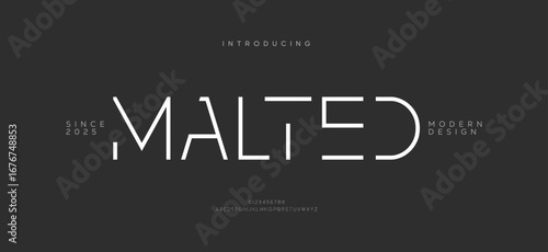 Malted modern stylish capital alphabet letter logo design