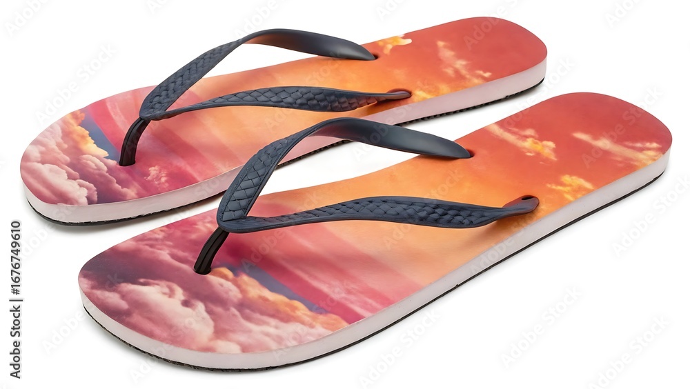 Fototapeta premium Sunset Ombre Flip-Flops