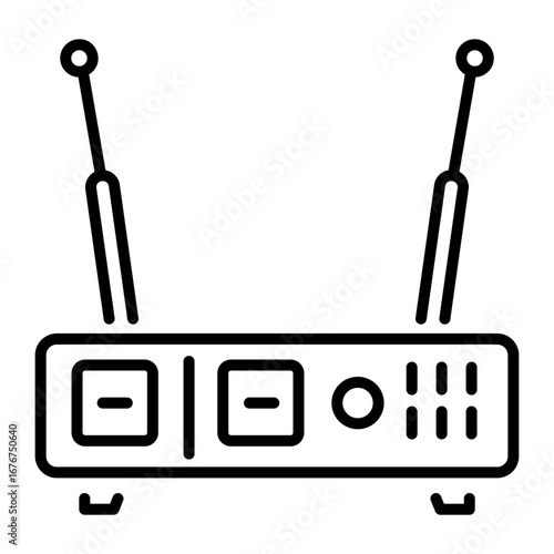 Plakat w ramie A linear icon representing a digital decoder box