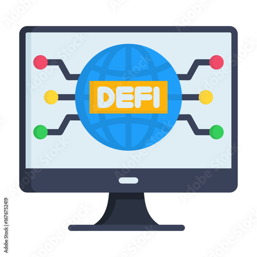 Defi Protocol Flat Vector Icon