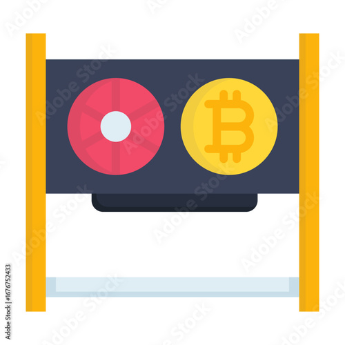 Mining Rig Flat Vector Icon