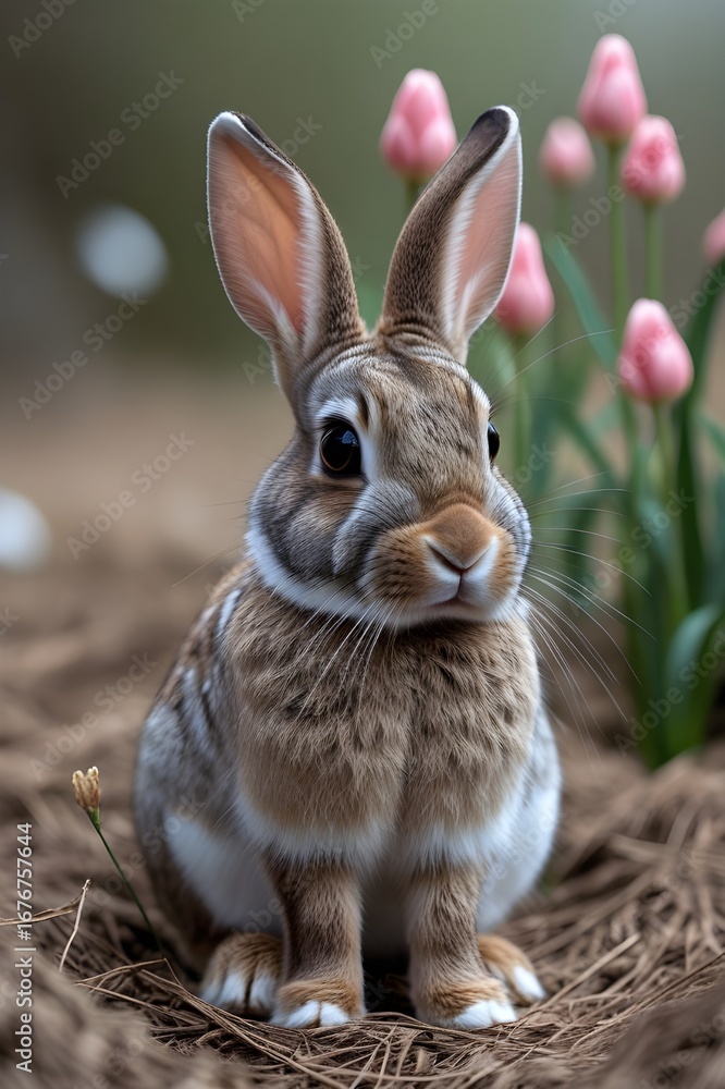 Obraz premium rabbit in the grass