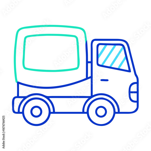 Outline delivery truck icon